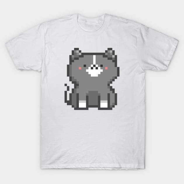 Pixel Quiet Cat 22 T-Shirt by Infinite Mew Mew